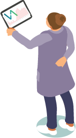 nurse holding vitalerter tablet